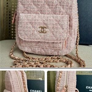 Chanel GWP/VIP Pink Tweed Backpack !NOT BOUTIQUE ITEM!